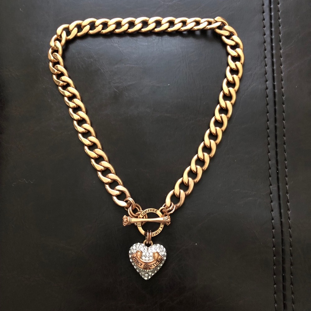 ROSE GOLD BANNER HEART STARTER NECKLACE